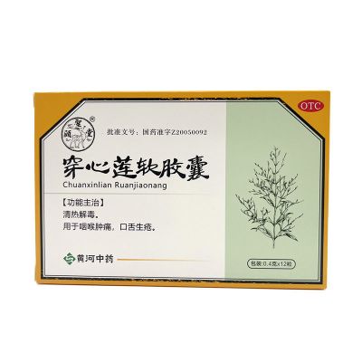 颐圣堂 穿心莲软胶囊 0.4g*12粒 清热解毒 用于咽喉肿痛 口舌生疮