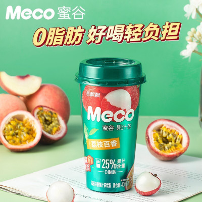 香飘飘Meco蜜谷果汁茶荔枝百香400ml