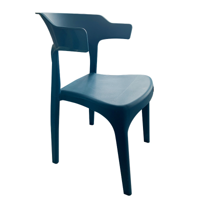亿铁(YI TIE)塑胶休闲办公椅子可叠放靠背牛角椅餐椅