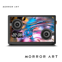 MORRORART 悬浮歌词透明可视化字幕蓝牙音箱台式智能音响家用低音炮hifi扩音器创意礼物 黑色morror art
