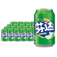 可口可乐出品芬达苹果味汽水330ml*24罐整箱碳酸饮料果味饮品听装