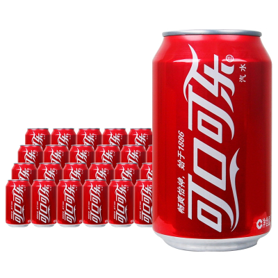 可口可乐碳酸饮料汽水330ml*24罐经典可乐罐装汽水饮料