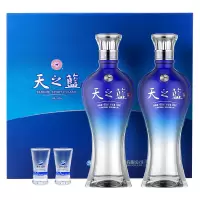 洋河蓝色经典天之蓝绵柔型白酒42度480ml*4瓶