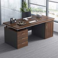 办公室单人工位办公桌收纳简约家具现代老板桌椅组合置物架经理桌