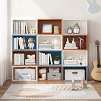 书柜简易落地多层分层收纳柜自由组合储物格子柜家用卧室置物架.
