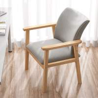 家用实木椅子现代简约休闲餐椅简易曲木北欧书桌椅电脑靠背扶手椅.