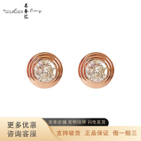 [二手]正品钻石耳钉 AU750玫瑰金 0.80克拉 分别约0.40克拉 耳钉耳环