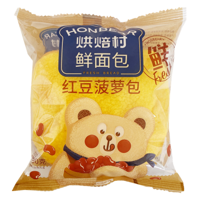 烘焙村红豆菠萝面包90g