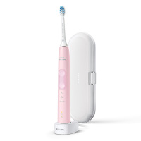 飞利浦(Philips)电动牙刷 HX6856 充电式 声波震动 成人感应充电牙刷粉色