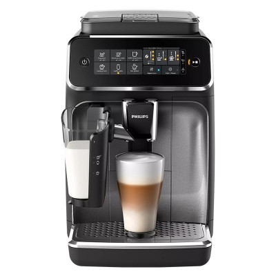 飞利浦(PHILIPS)意式全自动咖啡机家用办公室研磨一体打奶泡 黑银EP3146/82飞利浦(PHILIPS)意式全