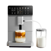 松下(Panasonic)咖啡机NC-EA801家用意式咖啡机自带打奶泡系统 一键操作 星砂白