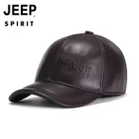 JEEP SPIRIT吉普男士真皮牛皮棒球帽防风保暖帽子