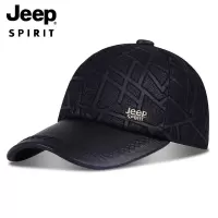 JEEP SPIRIT吉普正品帽子男士羊皮真皮棒球帽