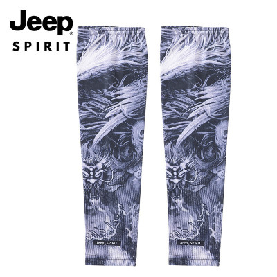 JEEP SPIRIT吉普男士纹身冰感袖套防晒保护袖子