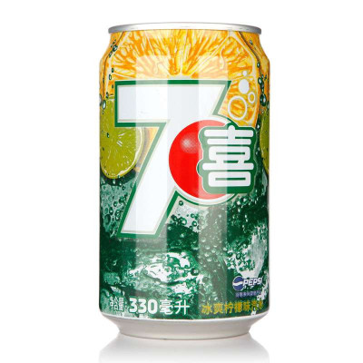 七喜柠檬味汽水罐装330mL