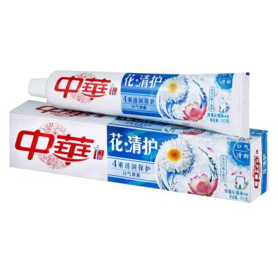 中华花清护清菊沁莲味牙膏90g