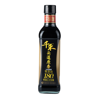 千禾零添加头道原香180天本酿酱油500mL