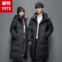 爺特(YETE)2022男士羽绒服中长款冬季韩版加厚外套潮时尚情侣工装羽绒服
