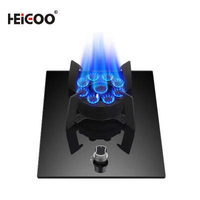 黑狗(HEIGOO)单燃气灶魔碟九腔翻转炉头家用燃气灶(液化气或天然气可选)