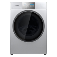 松下全自动滚筒洗衣机高温除菌10kg 银色XQG100-E15SN