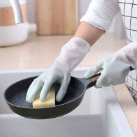 [三双装]家务手套家用女厨房洗碗刷碗橡胶乳胶防水耐用型洗衣服加厚款手套