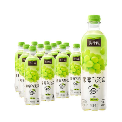 可口可乐 美汁源气泡饮葡萄味450ml*12瓶(整箱)