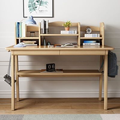 书桌全实木电脑桌台式北欧家用简约写字台简易学习桌现代卧室书桌