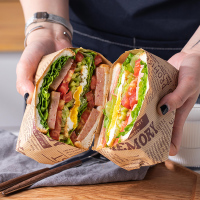 三明治包装纸家用一次性防油三文治汉堡饭团包装盒煎手抓饼纸袋子
