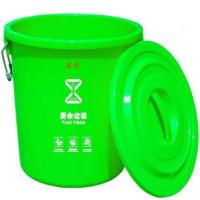 蔚岸垃圾桶 塑料圆桶 环卫大号商用垃圾桶 带盖厨房垃圾桶WA-FWYT037/个(60L)