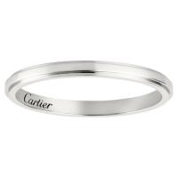 CARTIER/卡地亚 Cartier d’Amour pt950铂金简约经典无钻结婚求婚订婚对戒戒指 B40940