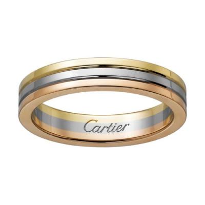 CARTIER/卡地亚 TRINITY系列 18K金金白金玫瑰金三色戒指 求婚订婚结婚对戒 B4052200