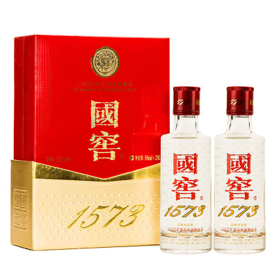 泸州老窖 国窖1573 52度 50ml*2瓶礼盒装 收藏送礼 自饮佳品 2970