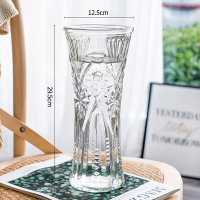 30水晶-太阳花 特大号玻璃花瓶透明水养富贵竹客厅家用插花瓶摆件卧室家居玄关