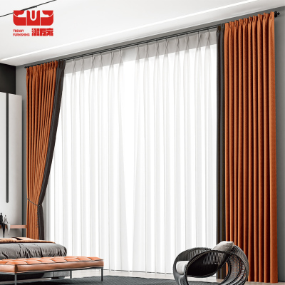 潮万家香榭丽舍现代中式轻奢设计师款成品窗帘可定型