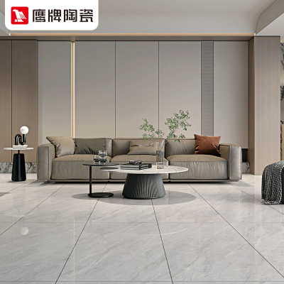 鹰牌瓷砖瓷砖1200x600灰色瓷砖客厅地板砖背景墙砖纱白