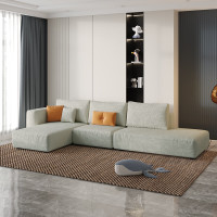 家有品致(JIAYOUPINZHI)JM004SF43意式极简科技布沙发轻奢客厅羽绒现代简约直排大户型转角布艺沙发