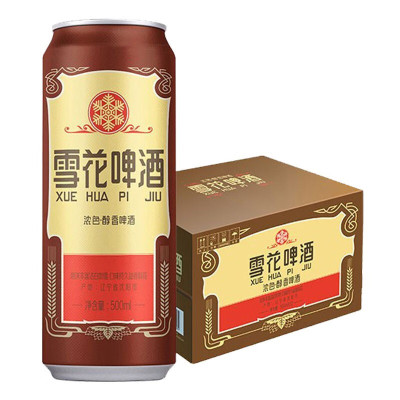 经典老雪花醇香啤酒听装500ml