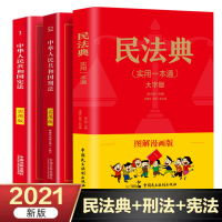 中国法律书籍全套3册]民法刑法典2021年新版中华人民共和国刑法宪民法典实用正版书籍劳动合同新婚姻公司法解释法律常识法规