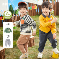 卫衣套装秋季婴儿两件套新款男童时髦衣服儿童秋装洋气