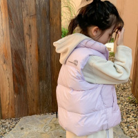 冬季儿童棉马甲男女童洋气韩版中小童立领加厚外穿马夹
