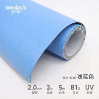 天空桥 PVC塑胶地板革地垫 浅蓝色2.0mm 卷