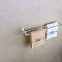 九牧(JOMOO)卫浴太空铝挂毛巾架浴室挂件卫生间架双层双杆毛巾杆