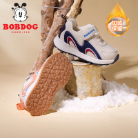 巴布豆男童运动鞋冬季新款加绒保暖小童女童二棉鞋软底宝宝鞋DE835211