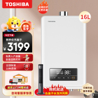 东芝(TOSHIBA)燃气热水器16升 天然气 变频恒温节能 小体积防冻 进口CPU 水气双调JSQ30-TS1
