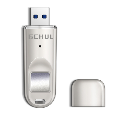 杰储(GCHUL) U110 64G USB3.0 指纹加密U盘 (计价单位:个) 银色