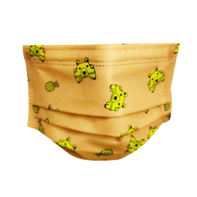 添盾 TD9105黄 儿童卡通3D立体儿童口罩(1只/袋,50只/盒)