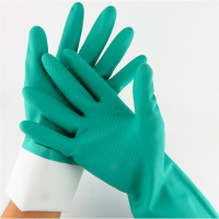 添盾 TD-GL5831 丁腈橡胶耐酸碱防油耐磨防化手套(绿色)