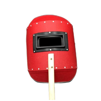 添盾 TD-WPH81 手持式铝包边焊接防护面罩(木把手,红钢纸)