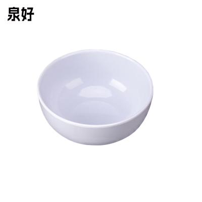商用中式米饭碗粥碗仿瓷塑料圆密胺白色小碗汤碗食堂餐厅