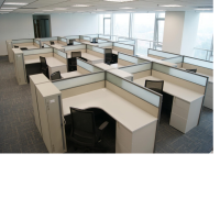 蒙卡森(MONCASSEN) 屏风工作位工位桌含办公椅1600*1500*1200可定制/位